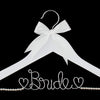 Bride Wedding Dress Hanger - White with Silver Beads