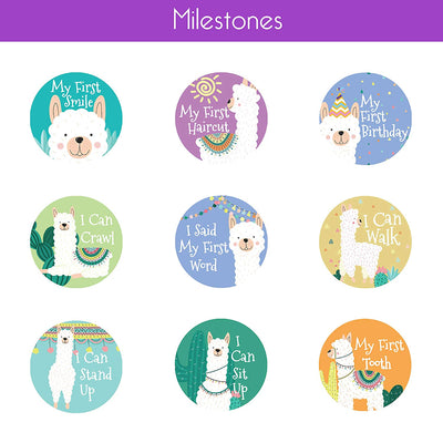 Baby Milestone Stickers - Llama