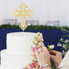Cross Cake Topper - Elegant Gold