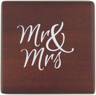 Mr & Mrs Ring Box - Mahogany