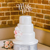 Mr & Mrs Cursive Cake Topper - Rose Gold