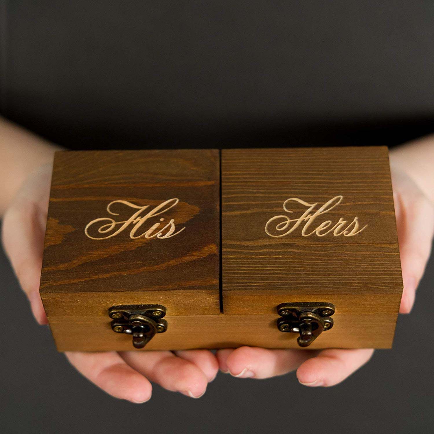 Magnetic Wooden Ring Box - Personalize – Northern Royal, LLC