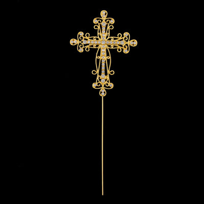 Cross Cake Topper - Gold