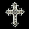 Cross Cake Topper - Elegant Silver