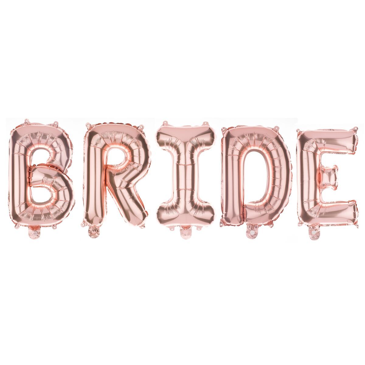 BRIDE Non-Floating Letter Balloons - 13 Inch Rose Gold
