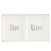 Mr & Mrs Ceramic Ring Dish - Gold