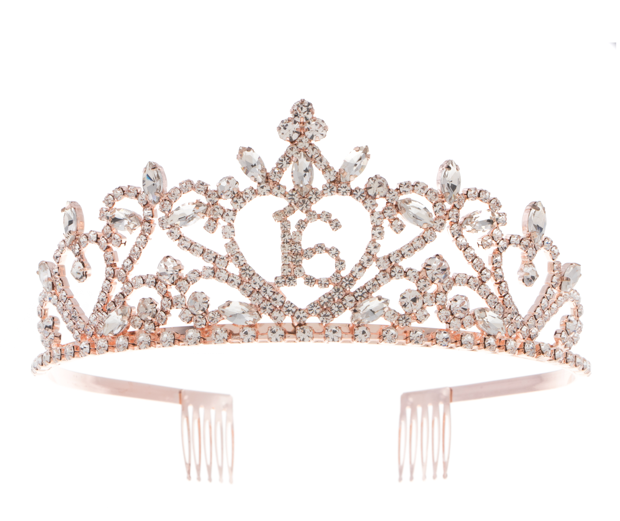 Sweet 16 Tiara - Heart Rose Gold