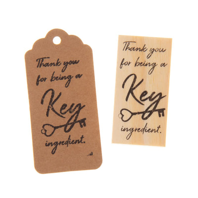 Wooden Rubber Stamp - Key Ingredient