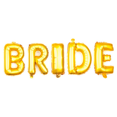 Balloons & Banners - Bride Letter Balloons 16 Inch - Gold