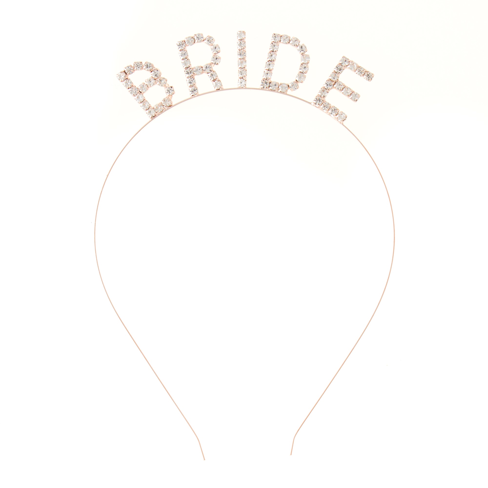 Bride Headband - Rose Gold Rhinestone