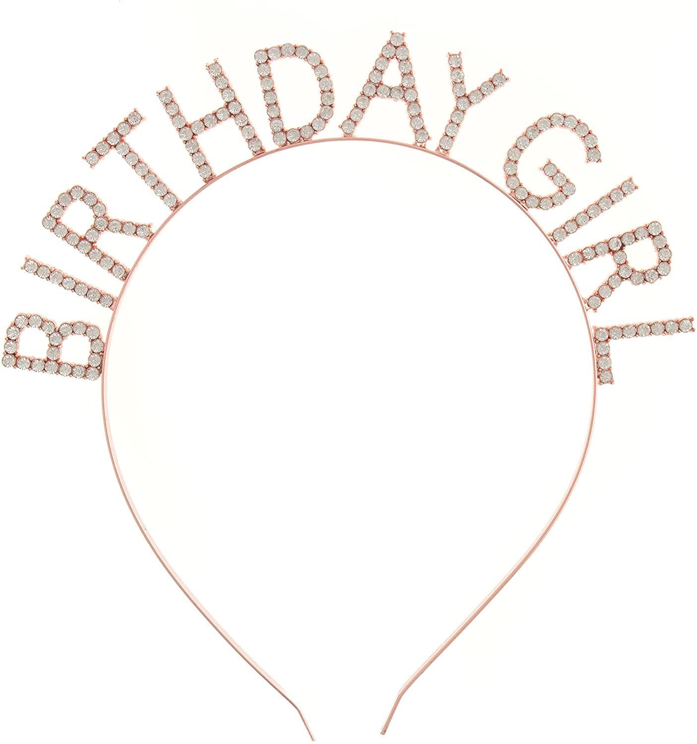 Birthday Girl Headband Rose Gold Rhinestone Ella Celebration