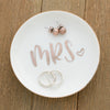 Mrs Ceramic Ring Dish - Gold Round